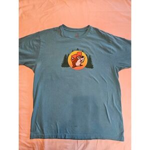 Buc-ee's Beaver Graphic T Shirt Adult Size Large Blue Short Sleeve Tee